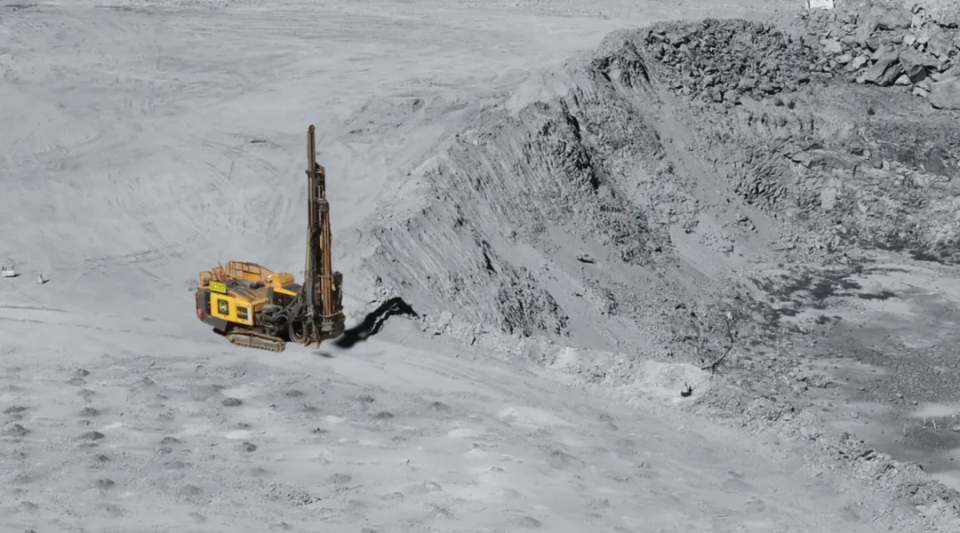 driller in a mine site