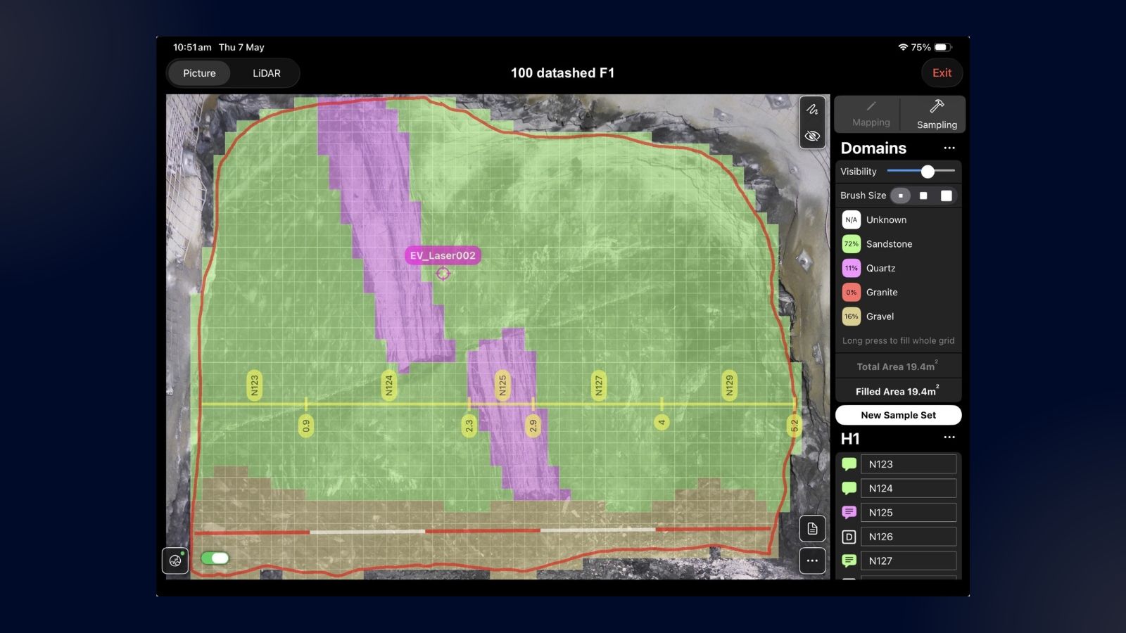 an example rock face ZIP file in Rock Mapper