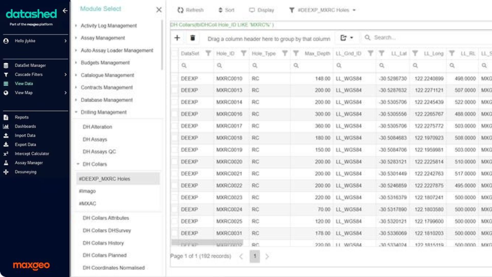 Centralised Platform datashed