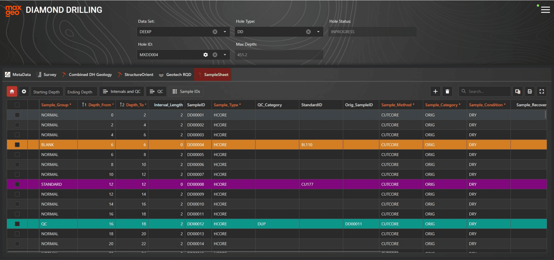 logchief lite: Fast Geological Logging | maxgeo | maxgeo