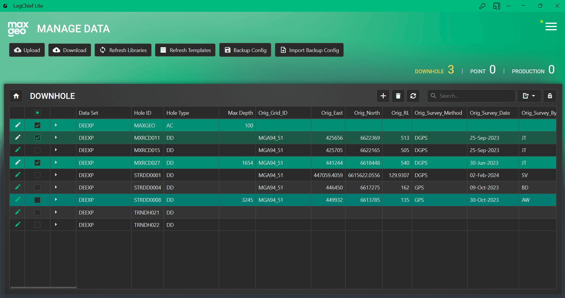logchief lite: Fast Geological Logging | maxgeo | maxgeo