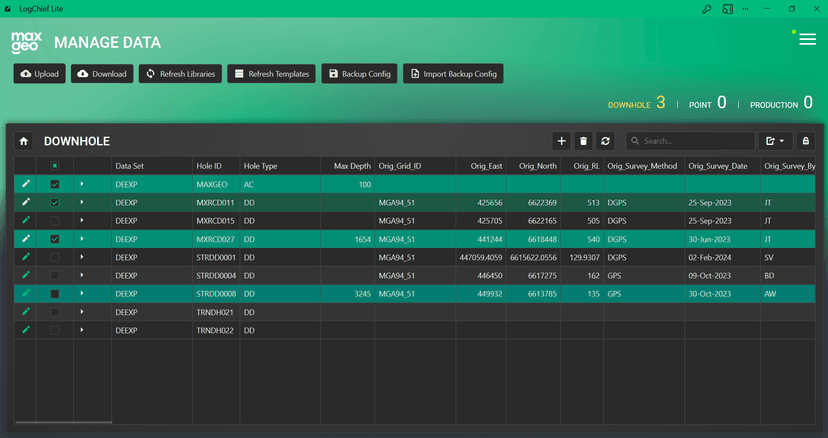 logchief lite: Fast Geological Logging | maxgeo | maxgeo